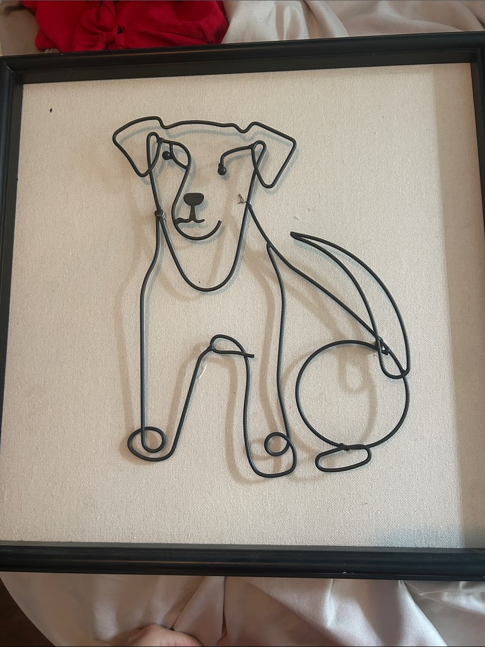 Black Wire Dog Wall Art - Decorative Pet Silhouette